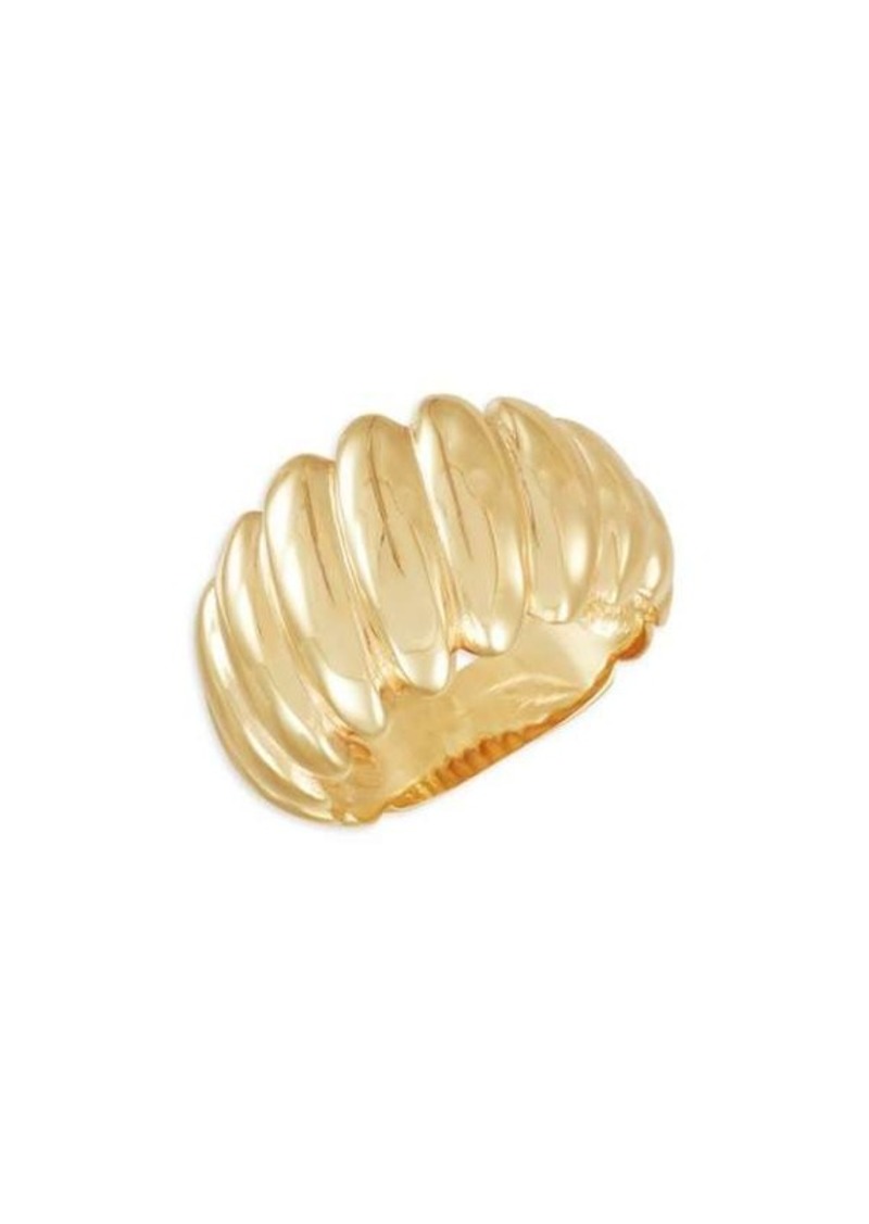 Saks Fifth Avenue 14K Yellow Gold Dome Croissant Ring