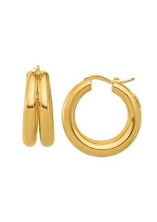 Saks Fifth Avenue 14K Yellow Gold Double Hoop Earrings