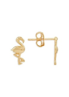 Saks Fifth Avenue 14K Yellow Gold Flamingo Stud Earrings