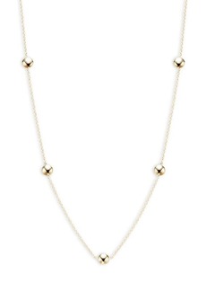 Saks Fifth Avenue 14K Yellow Gold Flat Button Station Chain Necklace