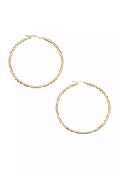 Saks Fifth Avenue 14K Yellow Gold Hoop Earrings/2MM x 45MM