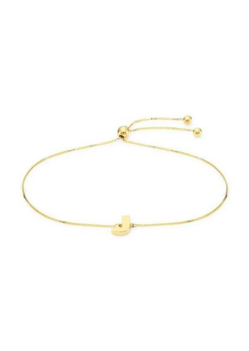 Saks Fifth Avenue 14K Yellow Gold Initial Bolo Bracelet