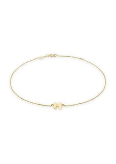 Saks Fifth Avenue 14K Yellow Gold Initial H Anklet