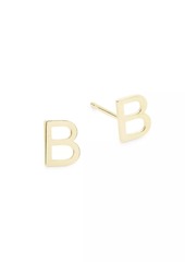 Saks Fifth Avenue 14K Yellow Gold Initial Stud Earrings