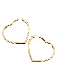 Saks Fifth Avenue 14K Yellow Gold Large Heart Hoop Earrings