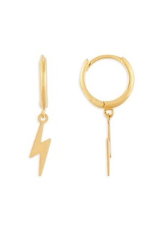 Saks Fifth Avenue 14K Yellow Gold Lightning Charm Huggie Earrings