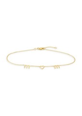 Saks Fifth Avenue 14K Yellow Gold Mom Adjustable Anklet