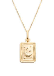 Saks Fifth Avenue 14K Yellow Gold Moon & Star Pendant Necklace