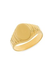 Saks Fifth Avenue 14K Yellow Gold Oval Engravable Signet Ring