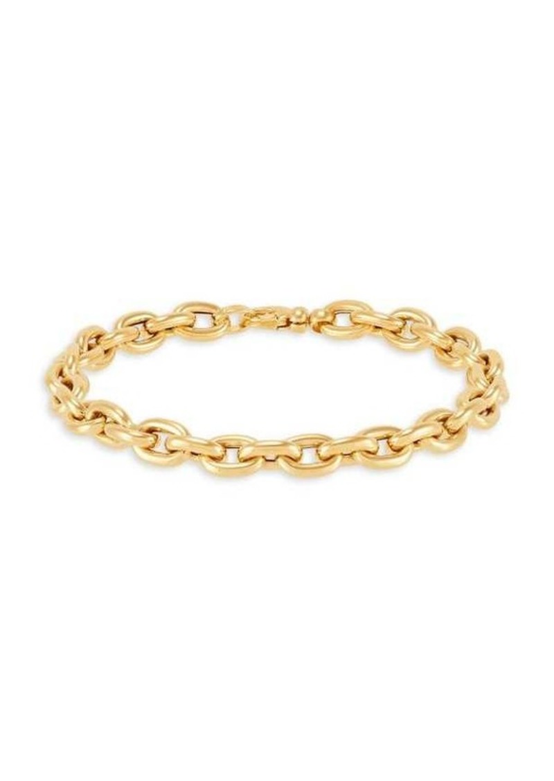 Saks Fifth Avenue 14K Yellow Gold Oval Rolo Chain Bracelet