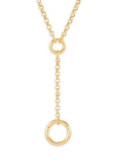 Saks Fifth Avenue 14K Yellow Gold Rolo Chain Lariat Necklace