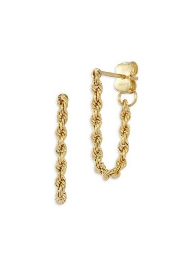 Saks Fifth Avenue 14K Yellow Gold Rope Chain Drop Earrings