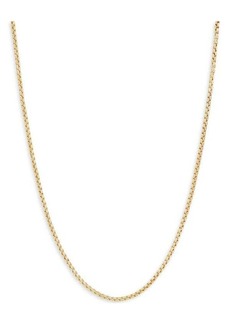Saks Fifth Avenue 14K Yellow Gold Round Box Chain Necklace