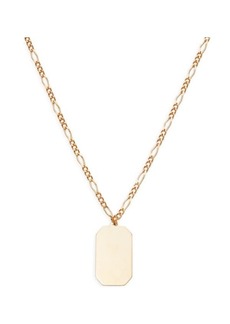Saks Fifth Avenue 14K Yellow Gold Tag Pendant Necklace