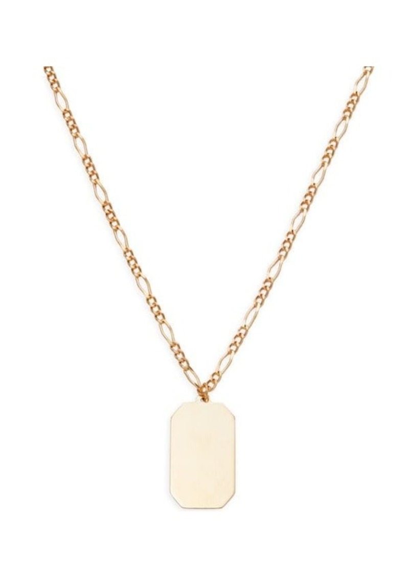 Saks Fifth Avenue 14K Yellow Gold Tag Pendant Necklace