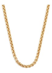 Saks Fifth Avenue 22K Yellow Gold Sterling Silver Venetian Box Chain Necklace