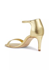 Saks Fifth Avenue 75MM Metallic Leather Ankle-Wrap Sandals