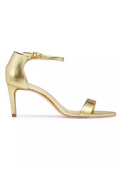 Saks Fifth Avenue 75MM Metallic Leather Ankle-Wrap Sandals