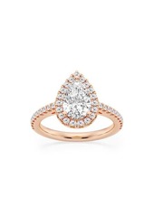 Saks Fifth Avenue Build Your Own Collection 14K Rose Gold Lab Grown Diamond Halo Engagement Ring