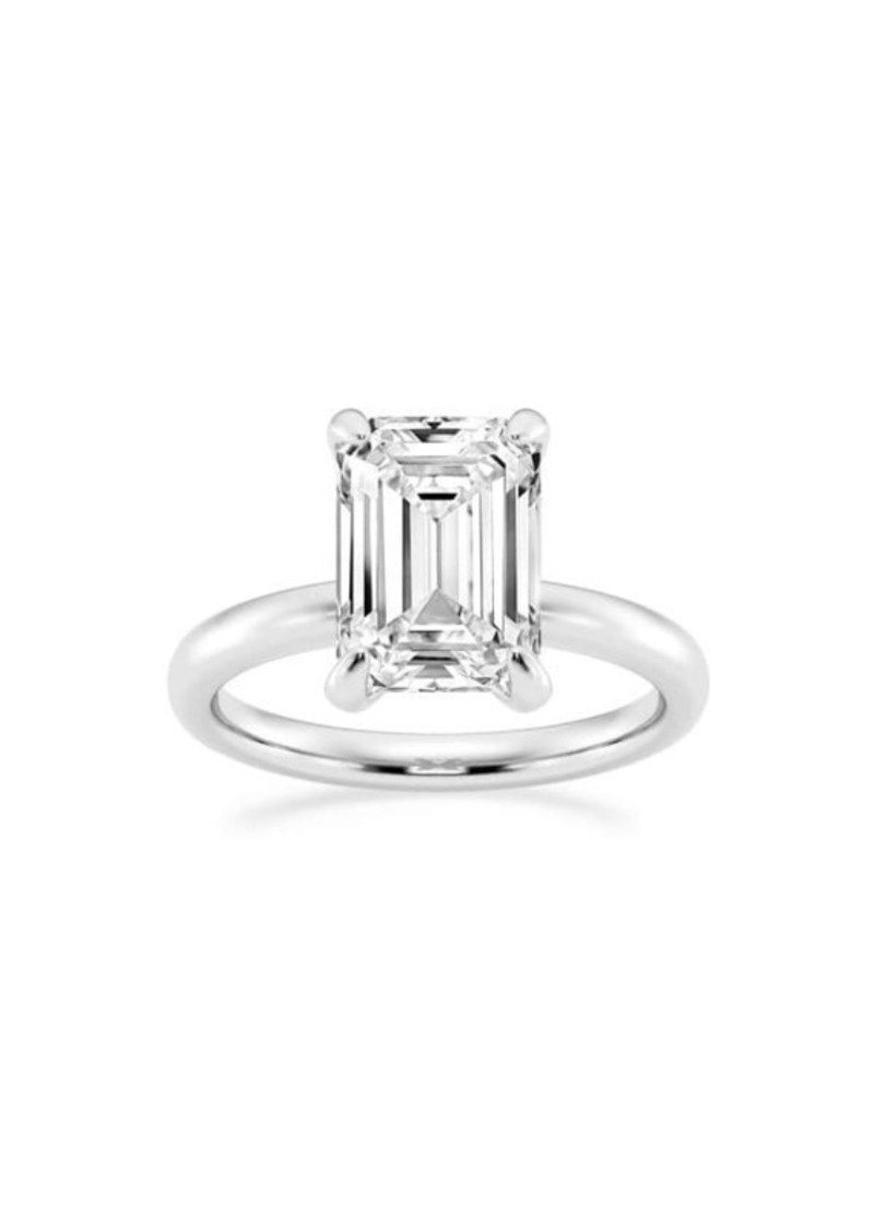 Saks Fifth Avenue Build Your Own Collection 14K White Gold & Lab Grown Emerald Cut Diamond Solitare Engagement Ring