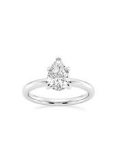 Saks Fifth Avenue Build Your Own Collection 14K White Gold & Lab Grown Pear Shape Diamond Solitare Engagement Ring