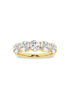 Saks Fifth Avenue Build Your Own Collection 14K Yellow Gold & 5 Lab Grown Round Diamond Anniversary Band