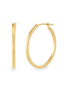 Saks Fifth Avenue Build Your Own Collection 14K Yellow Gold Round Square Tube Hoop Earrings