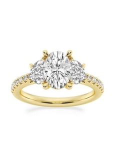 Saks Fifth Avenue Build Your Own Collection 14K Yellow Gold Three Stone Lab Grown Diamond Engagement Ring