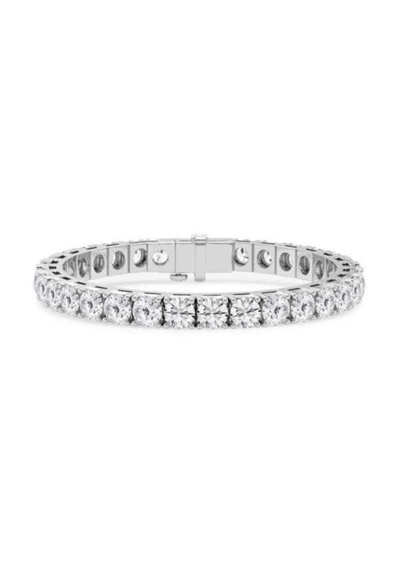 Saks Fifth Avenue Build Your Own Collection Platinum & Lab Grown Diamond Four Prong Tennis Bracelet