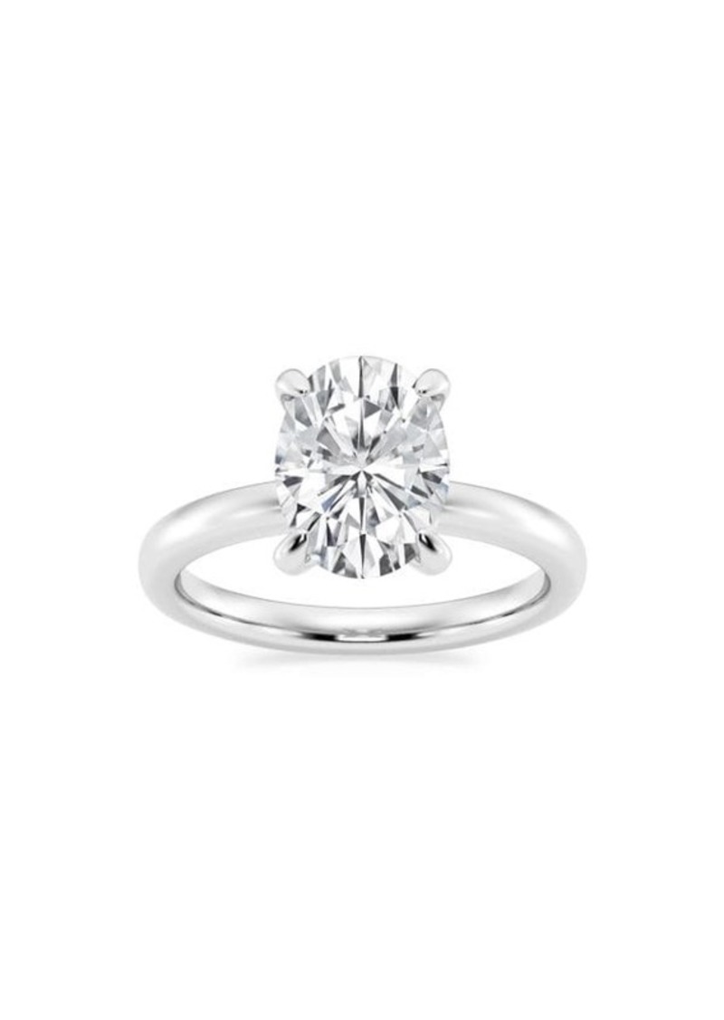 Saks Fifth Avenue Build Your Own Collection Platinum & Lab Grown Oval Diamond Solitaire Engagement Ring