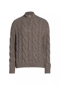 Saks Fifth Avenue Cable-Knit Zip Cardigan
