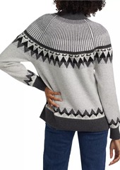 Saks Fifth Avenue Cashmere Fair Isle-Style Sweater