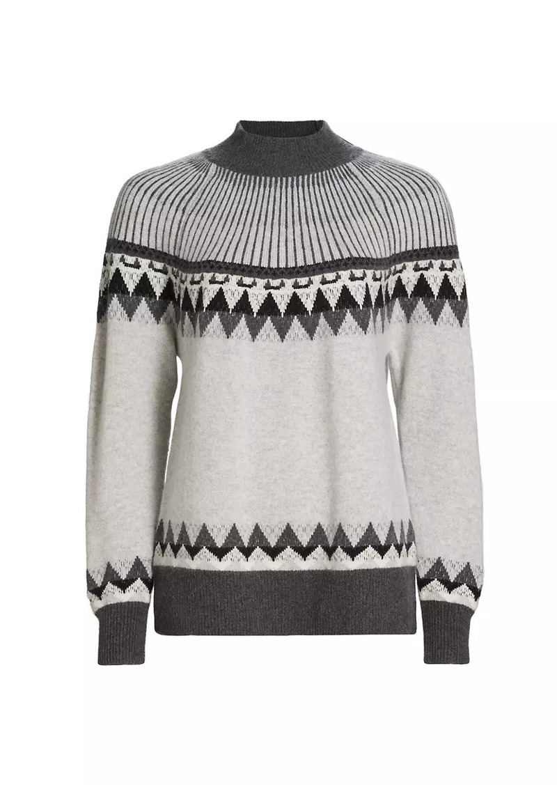 Saks Fifth Avenue Cashmere Fair Isle-Style Sweater