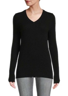 Saks Fifth Avenue V Neck 100% Cashmere Sweater