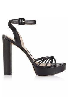 Saks Fifth Avenue COLLECTION 123MM Leather Strappy Platform Sandals