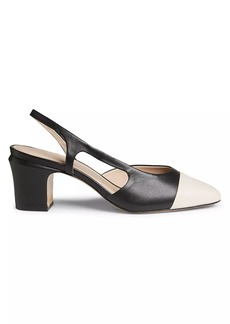 Saks Fifth Avenue COLLECTION 60MM Leather Slingback Pumps