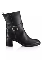 Saks Fifth Avenue COLLECTION 64MM Leather Block-Heel Boots