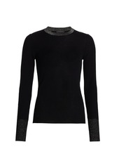 Saks Fifth Avenue COLLECTION Block Shine Wool Sweater