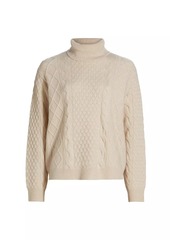 Saks Fifth Avenue COLLECTION Cashmere Cable-Knit Turtleneck Sweater