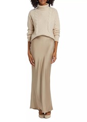 Saks Fifth Avenue COLLECTION Cashmere Cable-Knit Turtleneck Sweater