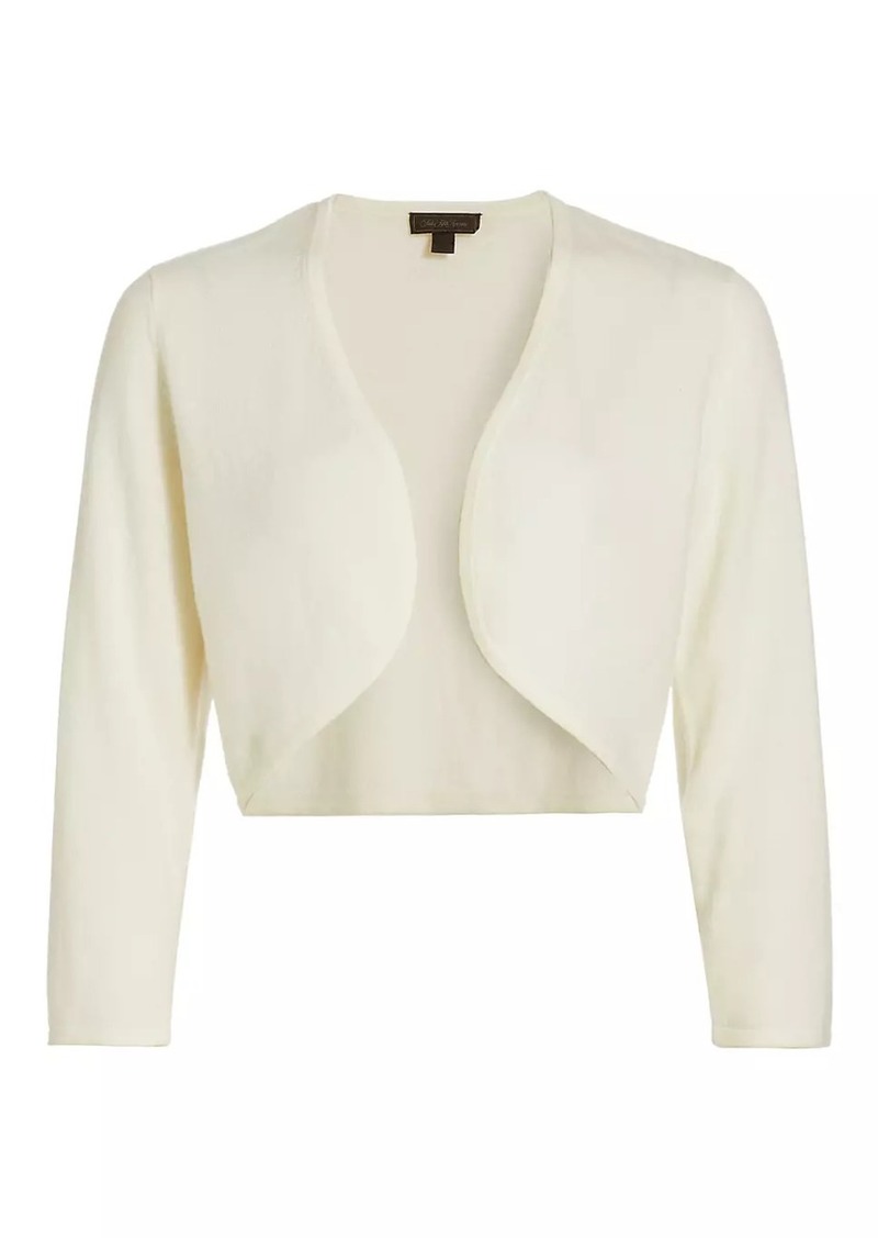 Saks Fifth Avenue COLLECTION Cashmere Cropped Open Bolero Cardigan