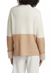 Saks Fifth Avenue COLLECTION Cashmere Funnel-Neck Twisted Rib-Knit Sweater