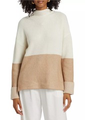 Saks Fifth Avenue COLLECTION Cashmere Funnel-Neck Twisted Rib-Knit Sweater