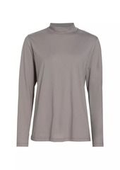 Saks Fifth Avenue COLLECTION Cotton-Blend Mock Turtleneck T-Shirt
