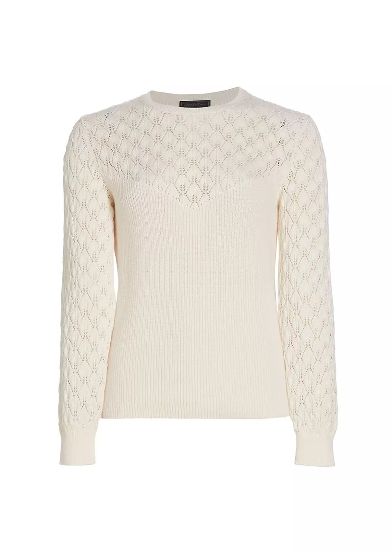 Saks Fifth Avenue COLLECTION Cotton-Blend Pointelle Sweater