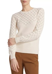 Saks Fifth Avenue COLLECTION Cotton-Blend Pointelle Sweater