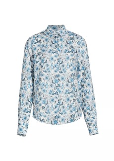 Saks Fifth Avenue COLLECTION Floral Linen Button-Front Shirt