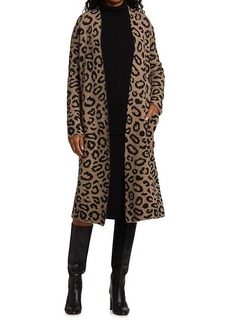 Saks Fifth Avenue COLLECTION Knit Leopard Duster