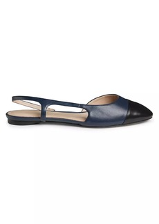Saks Fifth Avenue COLLECTION Leather Slingback Flats