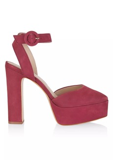Saks Fifth Avenue COLLECTION Mary Jane Suede Platform Pumps